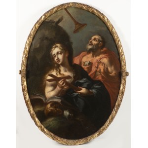 Italian masters 17th century, SAINT MAGDALENE AND SAINT HIERONYMUS IN THE WILDERNESS