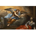 Ciro Ferri (1634 - 1689), A pilgrim comforted by an angel (St Roch?)