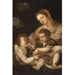 Italian School, 17th Century, The Holy Family with Saint John the Baptist