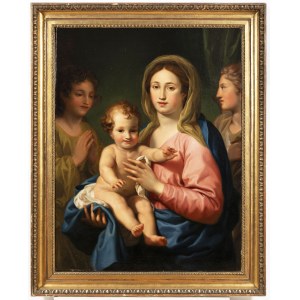 Anton Raphael Mengs (1728 - 1779) . Attributed, MADONNA WITH THE CHILD AND TWO ANGELS