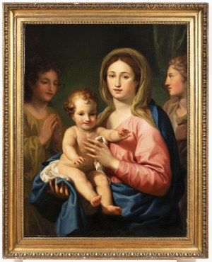 Anton Raphael Mengs (1728 - 1779) . Attributed, MADONNA WITH THE CHILD AND TWO ANGELS