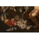 Neapolitan master Neapolitan master dated 1707, monogrammed AB, Two Putti with a Basket of Fruit