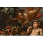 Neapolitan master Neapolitan master dated 1707, monogrammed AB, Two Putti with a Basket of Fruit