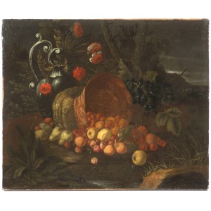European School, 18th Century, A Still Life with a Basket of Fruit