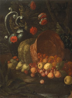 European School, 18th Century, A Still Life with a Basket of Fruit