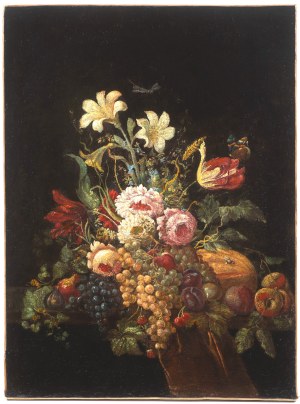 Bohemian / Southern German Master , Late 17th / Early 18th Century, Still Life of Flowers and Fruit