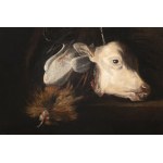Felice Boselli (1650-1732)- Attributed., Still Life with an Ox Head, a Chicken, and a Turkey