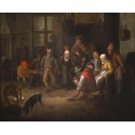 Cornelis Dusart (1660-1704), Attributed., Peasants Celebrating in an Interior