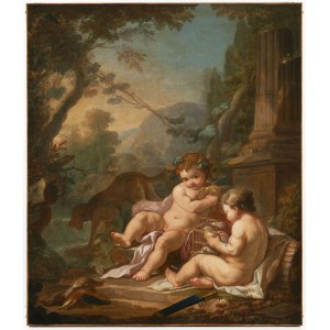 French School, 18th Century, Pastoral Scene with Putti