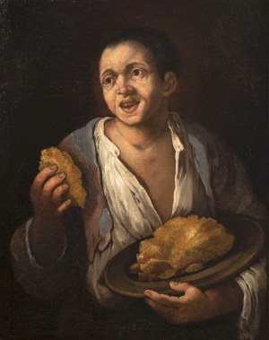 Italian master 17 th century, A Boy with Bread