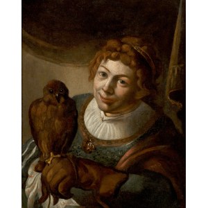 Utrecht Master, 17th Century, A young man with a falcon