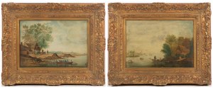 Dutch Master, 18th Century, A Pair of Coastal Scenes