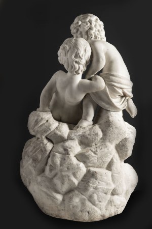 A Pair of Putti on a Shell Base