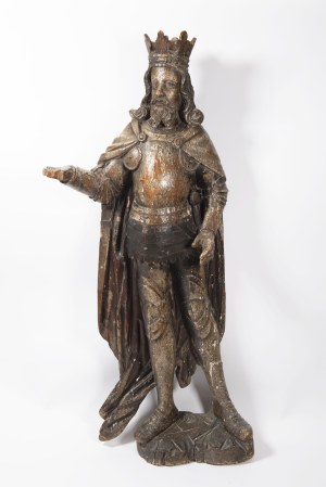 Sculptor circa 1500, Crowned King in Armor
