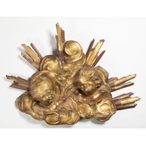 Sculptor of 18th century, PUTTI HEADS IN CLOUD