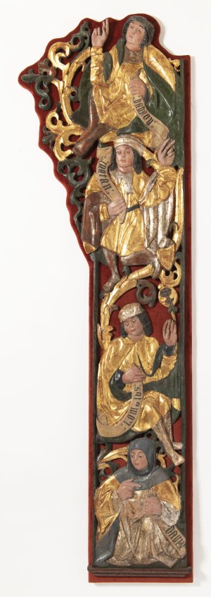 Carver of 15th sentury, A Pair of Polychrome Wood Reliefs