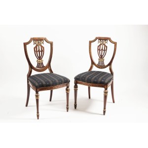 Pair of decorative wooden chairs