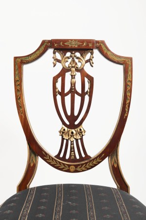 Pair of decorative wooden chairs