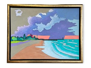 Prof. Czeslaw Tumielewicz (born 1942), Clouds over the beach, 2024