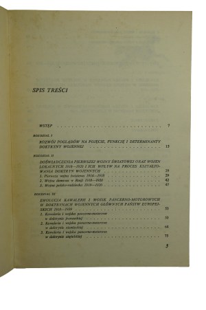 KUCHARSKI Wiktor - Kawaleria i broń pancerna w doktyrnach wojennych 1918-1939, Warsaw-Kraków 1984