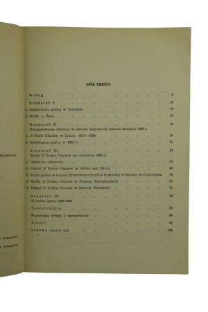 BAUER P., POLAK B. - The 17th Uhlan Regiment in the Defense of the Fatherland 1939, Gostyn 1978