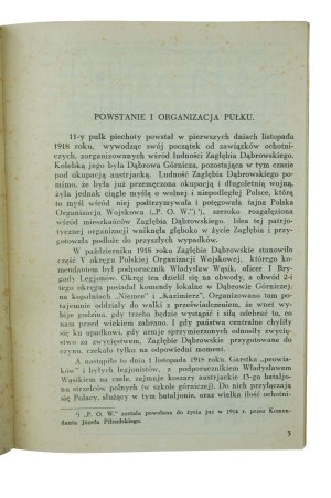 11 Infantry Regiment - An outline of the war history of Polish regiments 1918-1920, Warsaw 1930