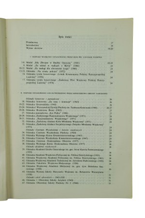 Mieczyslaw Wełna - Badges and insignia of the People's Army of Poland. Catalog, Ossolineum 1989
