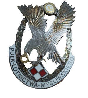 10th Fighter Aviation Regiment - Łask , version with silver wreath, badge