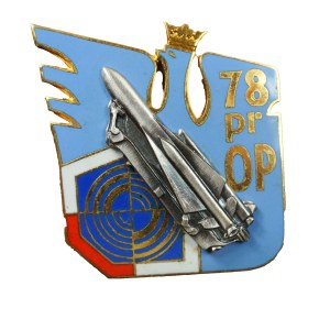 78 Pułk Rakietowy Obrony Powietrznej - Mrzeżyno , wersja oficerska, emaliowana, odznaka