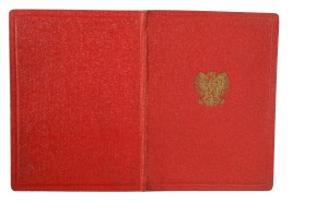 Legitimation Knight's Cross of the Order of Polonia Restituta , dated July 1, 1969,