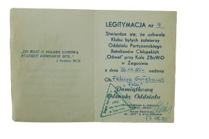 Legitimation of the Commemorative Badge of the Partisan Division of the Peasant Battalions 