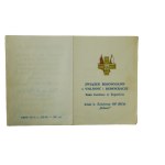 Legitymacja Odznaki Pamiątkowej Oddziału Partyzanckiego Batalionów Chłopskich Odwet , datowana 17.08.1985r., legitymacja nr 9
