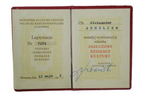 Legitimation Meritorious Cultural Activist , dated May 12, 1972, ID No. 7275,