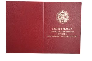 Legitimation Badge of Honor of the Union of War Veterans of the Republic of Poland , dated 8.04.1997.