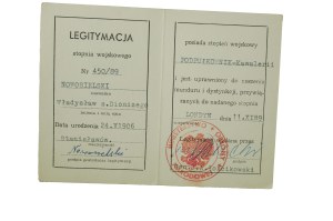 Legitimation of military rank [lieutenant colonel of cavalry] , dated London 11.X.1989. signature Gen. J.A.Łokcikowski