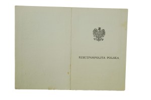Legitimation of military rank [lieutenant colonel of cavalry] , dated London 11.X.1989. signature Gen. J.A.Łokcikowski
