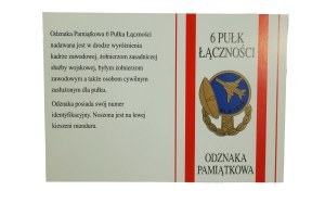 Legitimation [blank] Commemorative Badge of the 6th Communications Regiment - Srem