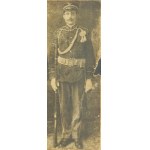 [Polacy w armii USA] Fotografia kartonikowa, CDV przedstawiająca dwóch polskich emigrantów w mundurach armii USA z bronią przy nodze