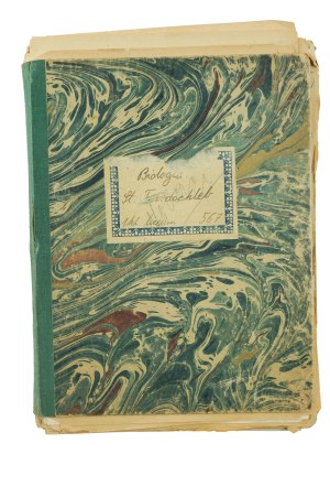 Manuscript - a collection of more than 100 manuscript cards from 1943 and 1944, drawn up by the hand of a student of a Lviv high school, describing the surrounding wartime reality in a humorous way