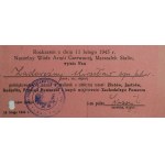 J. Stalin PODZIĘKOWANIE za udział w walkach o: Złotów, Jastrów, Rederitz, Frydląd Pomorski , 15.II.1945 , autograf dowódcy 5 pułku artylerii ciężkiej, RZADKIE