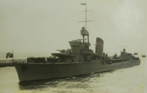 ORP BŁYSKAWICA postcard photograph by L. Durczykiewicz, Gdynia
