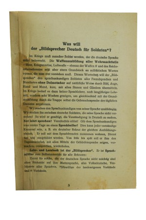 German picture dictionary for soldiers [Bildsprecher Deutsch für Soldaten], March 1944