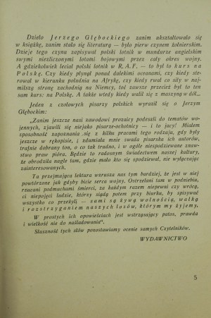 GŁEBOCKI Jerzy - Course to Poland. Aviation reports and short stories 1940-1945, Katowice 1948