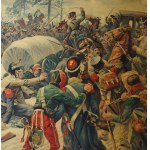 Odwrót wojsk Wielkiej Armii Napoleona z Rosji w 1812r. - oleodruk na płycie, XXw.