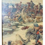 Odwrót wojsk Wielkiej Armii Napoleona z Rosji w 1812r. - oleodruk na płycie, XXw.