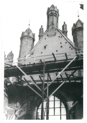 GDAŃSK St. Catherine's Church from the 14th century, after 1945.