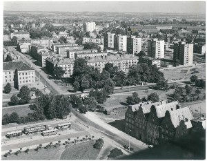 ELBLĄG. Panorama of the city, 1975.