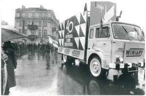 KALISZ. May Day parade, 1985.