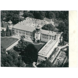 ŁAŃCUT. Zamek z lotu ptaka, 1960 r.