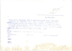 JERZYCE (Słupsk district). Grain granary, 1975.
